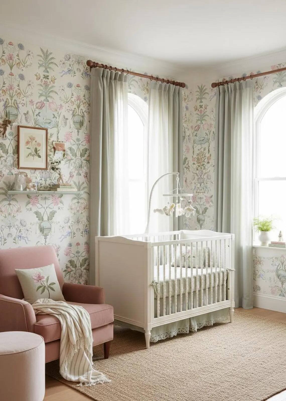 Vintage Botanical Bird Wallpaper French Country Peel And Stick Mural