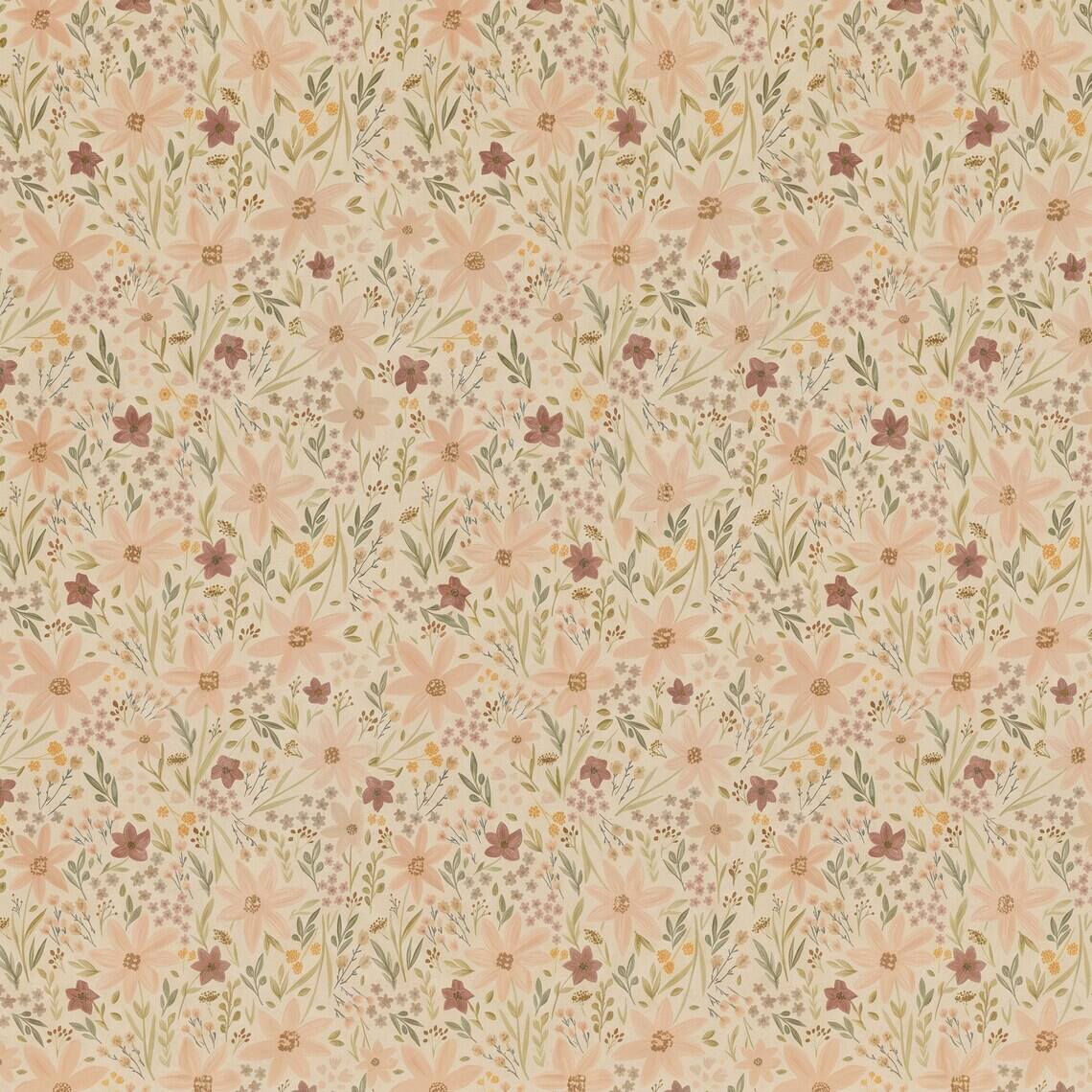 Ditsy Wildflower Wallpaper For Living Room Kitchen Bedroom Kids Room Bathroom Peel And Stick Small Floral Mural Vintage Cottagecore Paper